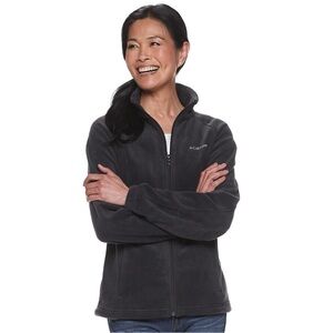 Columbia EUC Black Benton Springs Zip-Front Fleece Jacket